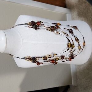 Women's 5 strand beaded necklace